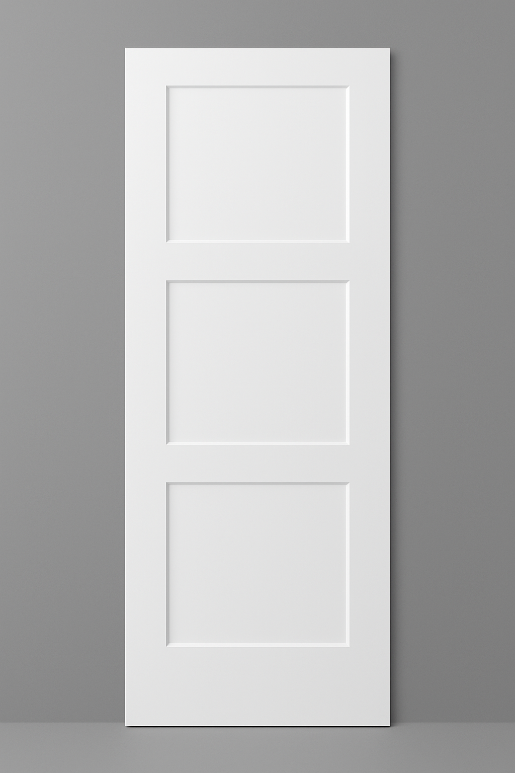 80" High 3 Panel Interior Single Door