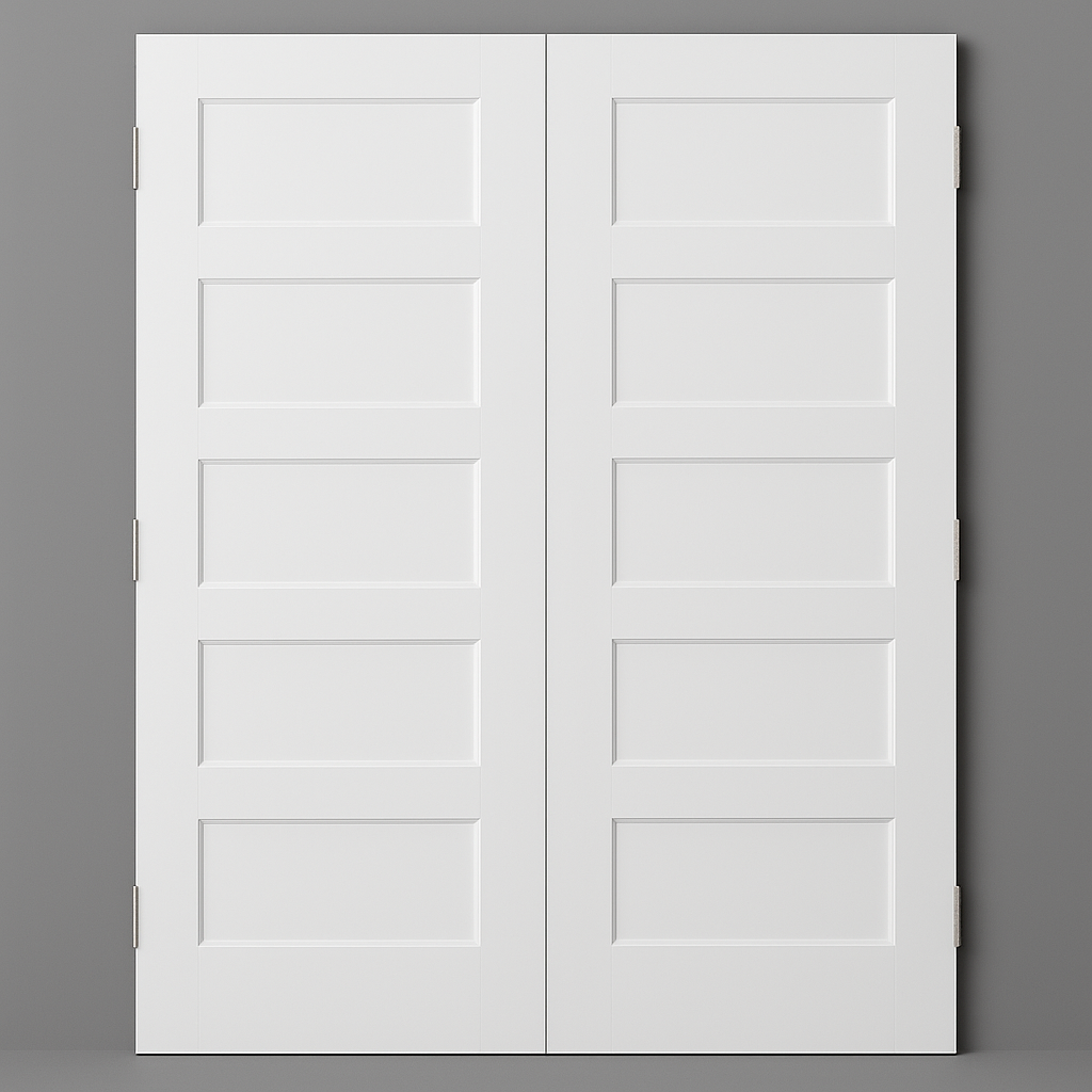 96" High 5 Panel Interior Double Door